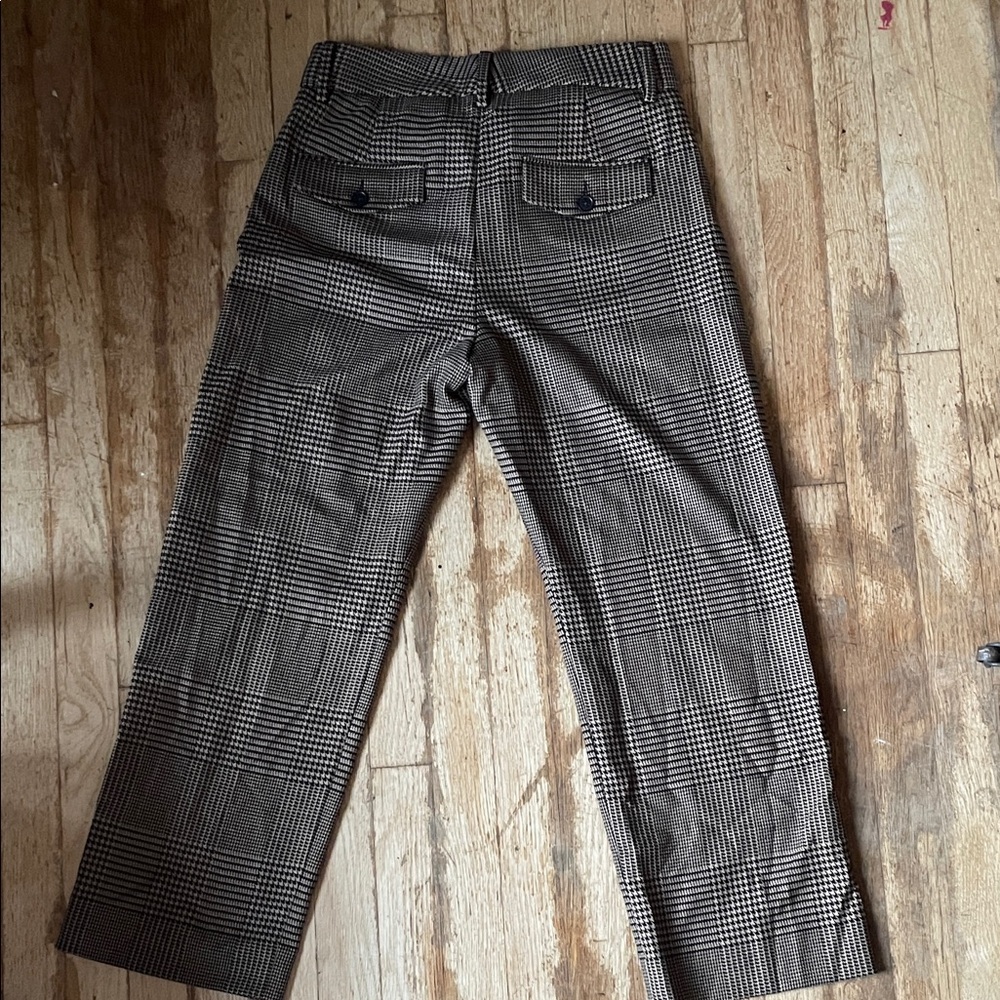 NWT Banana Republic Black and Tan Houndstooth Pants